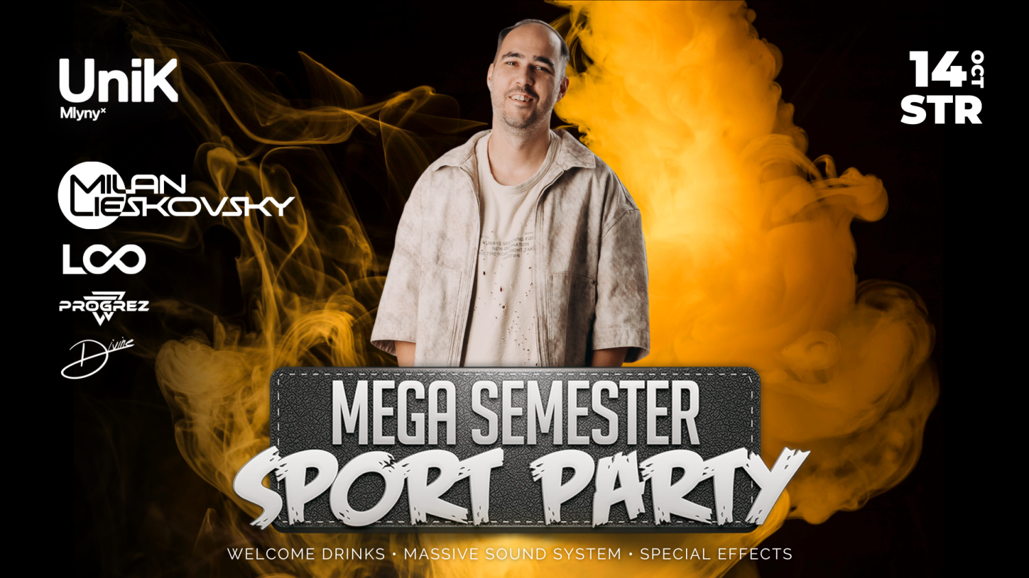FTVŠ Mega Semester Party w. Milan Lieskovsky | streda 14.10. | 22:00